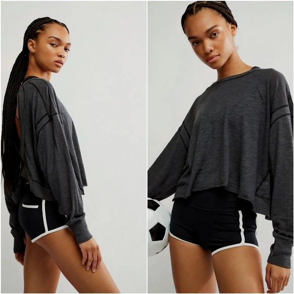 Free People Movement Black Island Time Short size Small NWOT - Picture 5 of 9